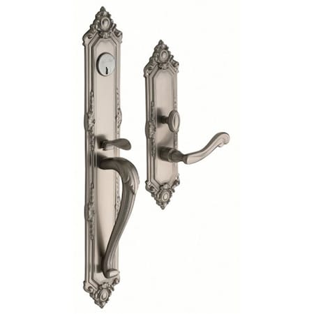 Baldwin Double Cylinder Entry Handlesets Lifetime Satin Nickel 6950.056.LDBL